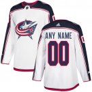 Youth Authentic White Away Hockey Jersey Columbus Blue Jackets Customized