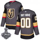 Youth Vegas Golden Knights Authentic Gray Jersey Customized 2018 Stanley Cup Final