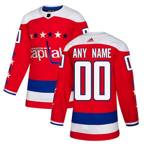 Youth Washington Capitals Customized Red Alternate Hockey Jersey