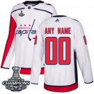 Youth Washington Capitals Customized White Hockey Jersey Final Champions