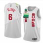 Men/Youth's white-gray milwaukee bucks #6 eric bledsoe earned edition jersey