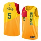 Men/Youth's yellow milwaukee bucks #5 d. j. wilson swingman city edition jersey