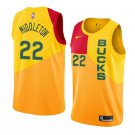 Men/Youth's yellow milwaukee bucks #22 khris middleton swingman city edition jersey