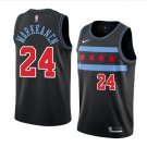 Men/Youth's black chicago bulls #24 lauri markkanen jersey city edition