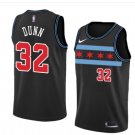 Men/Youth's black chicago bulls #32 kris dunn swingman city edition jersey