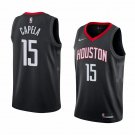 Men/Youth's black clint capela #15 houston rockets swingman statement jersey