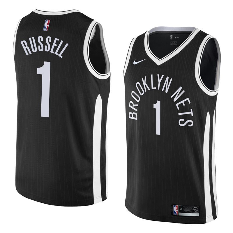 Men/Youth's brooklyn nets #1 d'angelo russell city edition swingman jersey black