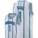 Men/Youth's charlotte hornets #1 malik monk white jersey swingman