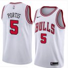 Men/Youth's chicago bulls #5 swingman bobby portis white jersey