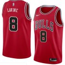 Men/Youth's chicago bulls #8 zach lavine red new swingman icon edition jersey