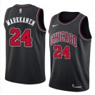 Men/Youth's chicago bulls #24 swingman black lauri markkanen statement jersey