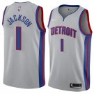 Men/Youth's detroit pistons #1 reggie jackson statement jersey swingman silver