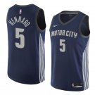 Men/Youth's detroit pistons #5 luke kennard city edition swingman navy jersey