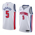 Men/Youth's detroit pistons #5 swingman luke kennard white jersey