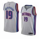 Men/Youth's detroit pistons #19 svi mykhailiuk gray statement jersey