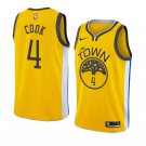 Men/Youth's golden state warriors #4 quinn cook earned edition jersey gold