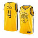 Men/Youth's golden state warriors #4 quinn cook earned edition jersey yellow