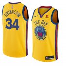Men/Youth's golden state warriors #34 shaun livingston city edition jersey swingman gold