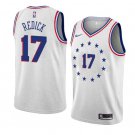 Men/Youth's gray philadelphia 76ers #17 j.j. redick earned edition jersey