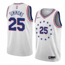 Men/Youth's philadelphia 76ers #25 ben simmons earned edition jersey gray