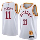 Men/Youth's indiana pacers #11 domantas sabonis hardwood classics swingman jersey white