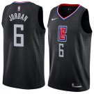 Men/Youth's los angeles clippers #6 swingman black deandre jordan statement jersey