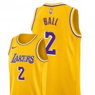 Men/Youth's los angeles lakers #2 lonzo ball swingman icon edition jersey gold