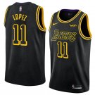 Men/Youth's los angeles lakers #11 brook lopez city edition jersey swingman black