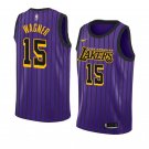Men/Youth's los angeles lakers #15 moritz wagner city edition jersey swingman purple