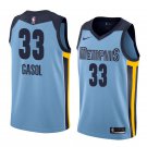 Men/Youth's memphis grizzlies #33 marc gasol statement jersey swingman blue