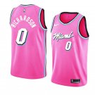 Men/Youth's miami heat #0 josh richardson earned edition jersey pink
