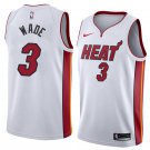 Men/Youth's miami heat #3 dwyane wade white jersey swingman