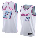 Men/Youth's miami heat #21 hassan whiteside jersey city edition swingman white