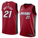 Men/Youth's miami heat #21 hassan whiteside statement jersey swingman red