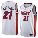 Men/Youth's miami heat #21 swingman hassan whiteside jersey white