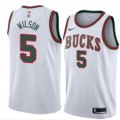 Men/Youth's milwaukee bucks #5 d.j. wilson hardwood classics swingman jersey white