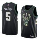 Men/Youth's milwaukee bucks #5 swingman black d.j. wilson statement jersey