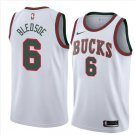 Men/Youth's milwaukee bucks #6 eric bledsoe hardwood classics swingman jersey white