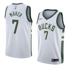 Men/Youth's milwaukee bucks #7 swingman thon maker white jersey