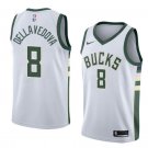 Men/Youth's milwaukee bucks #8 swingman matthew dellavedova white jersey