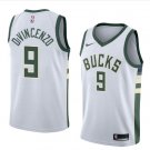 Men/Youth's milwaukee bucks #9 swingman donte divincenzo white jersey