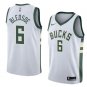 Men/Youth's milwaukee bucks #6 swingman eric bledsoe white jersey