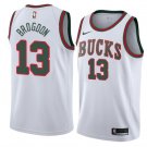 Men/Youth's milwaukee bucks #13 malcolm brogdon hardwood classics swingman jersey white
