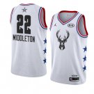 Men/Youth's Milwaukee Bucks #22 Khris Middleton 2019 All-Star Swingman Jersey White