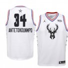 Men/Youth'sMilwaukee Bucks #34 White Giannis Antetokounmpo 2019 All-Star Swingman Jersey