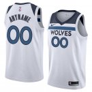 Men/Youth's minnesota timberwolves #00 custom name white new swingman jersey