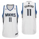 Men/Youth's minnesota timberwolves #11 jamal crawford fashion swingman white jersey