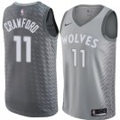 Men/Youth's minnesota timberwolves #11 jamal crawford swingman gray city edition jersey
