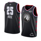 Men/Youth's Minnesota Timberwolves #25 Derrick Rose 2019 All-Star Swingman Jersey Black