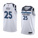 Men/Youth's minnesota timberwolves #25 swingman derrick rose white jersey